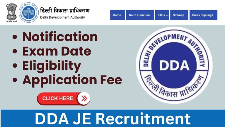 DDA JE Recruitment